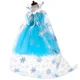 thumbnail image 5 of Disfraz de reina Elsa para niñas, para Halloween, carnaval, cumpleaños, fiesta, vestidos, copos de nieve, lentejuelas, tutú elegante para niños, vestido de princesa, capa, 5 of 5