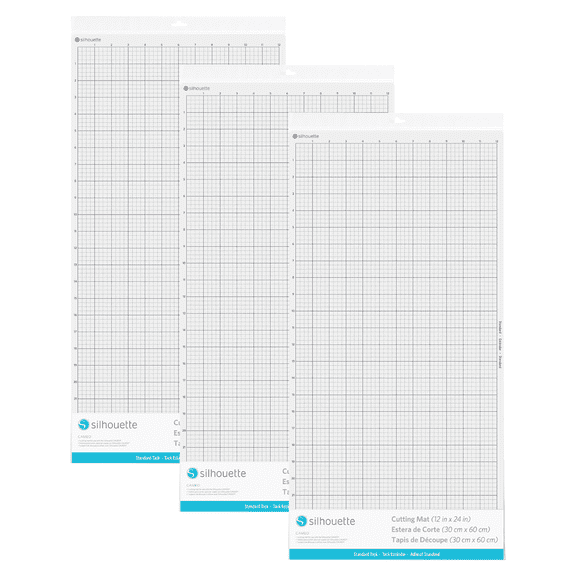 Silhouette Cutting Mat - 12" x 24" - Standard Tack ( 3 Pack)