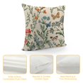 thumbnail image 4 of Spring Yellow Floral Pillow Covers  Sage Green Wild Flower Plant Butterfly Decorative Pillow Cases Vintage Seasonal Cushion Covers Farmhouse Home Decor For Porch Couch Outdoor, 4 of 5