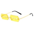 thumbnail image 2 of Gafas de sol divertidas jinwen Hoja de afeitar Amarillo dorado Jinwen Gafas de sol divertidas, 2 of 3