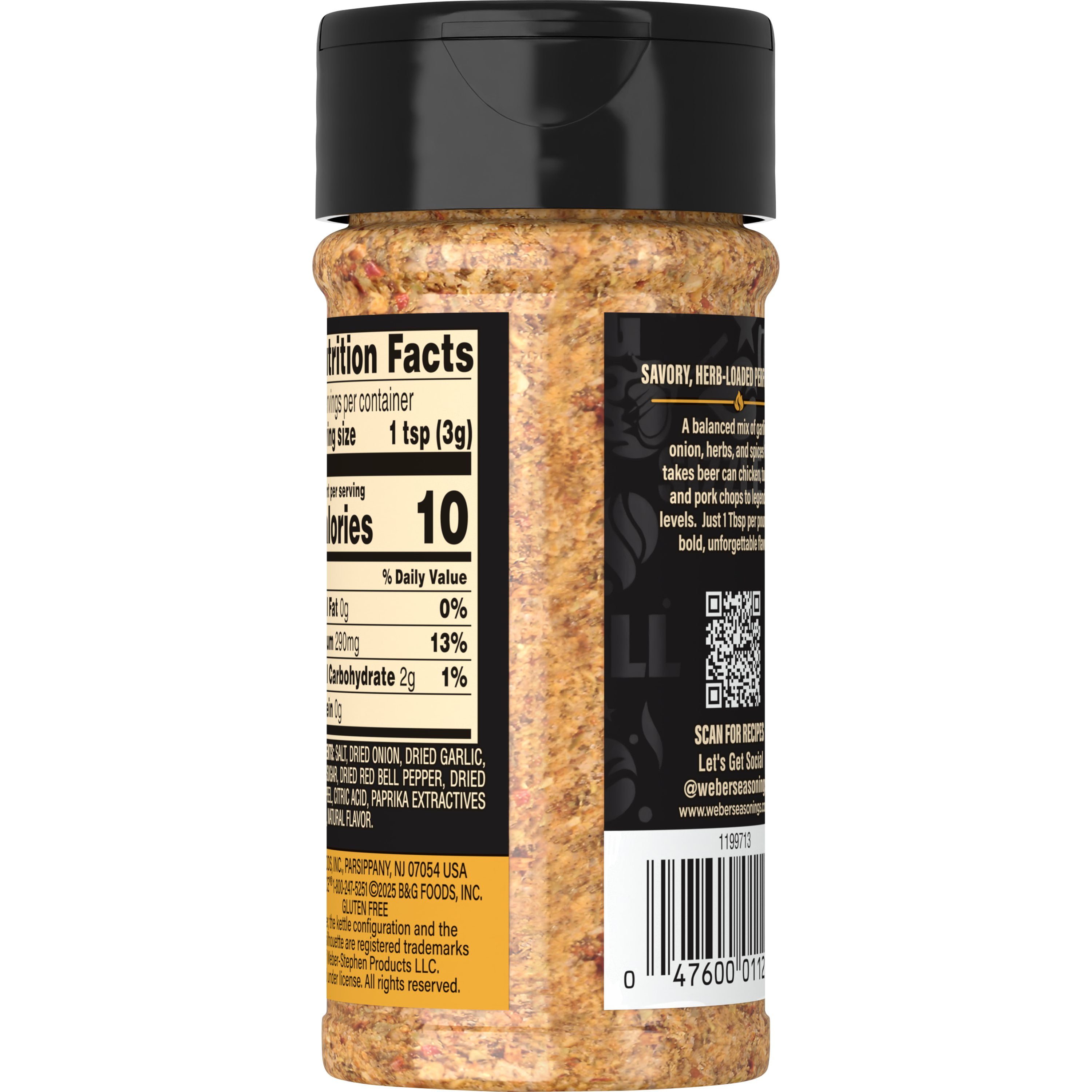 Weber Beer Can Chicken, Mixed Spices & Seasoning, Gluten Free, 5.5 oz
