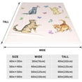 thumbnail image 2 of Cute Cat Blanket Animals Pet Pattern Gifts for Kitten Lovers Play with Butterfly for Adult Kids Soft Lightweight 50" x 40" Bedroom Birthday Decorations Christmas Decor Travel All Season Pink Animal, 2 of 6