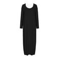 thumbnail image 4 of Winter Christmas Nightgowns for Women Long Sleepshirts Casual Loose Comfy Crewneck Full Length Pajama Dress, 4 of 6