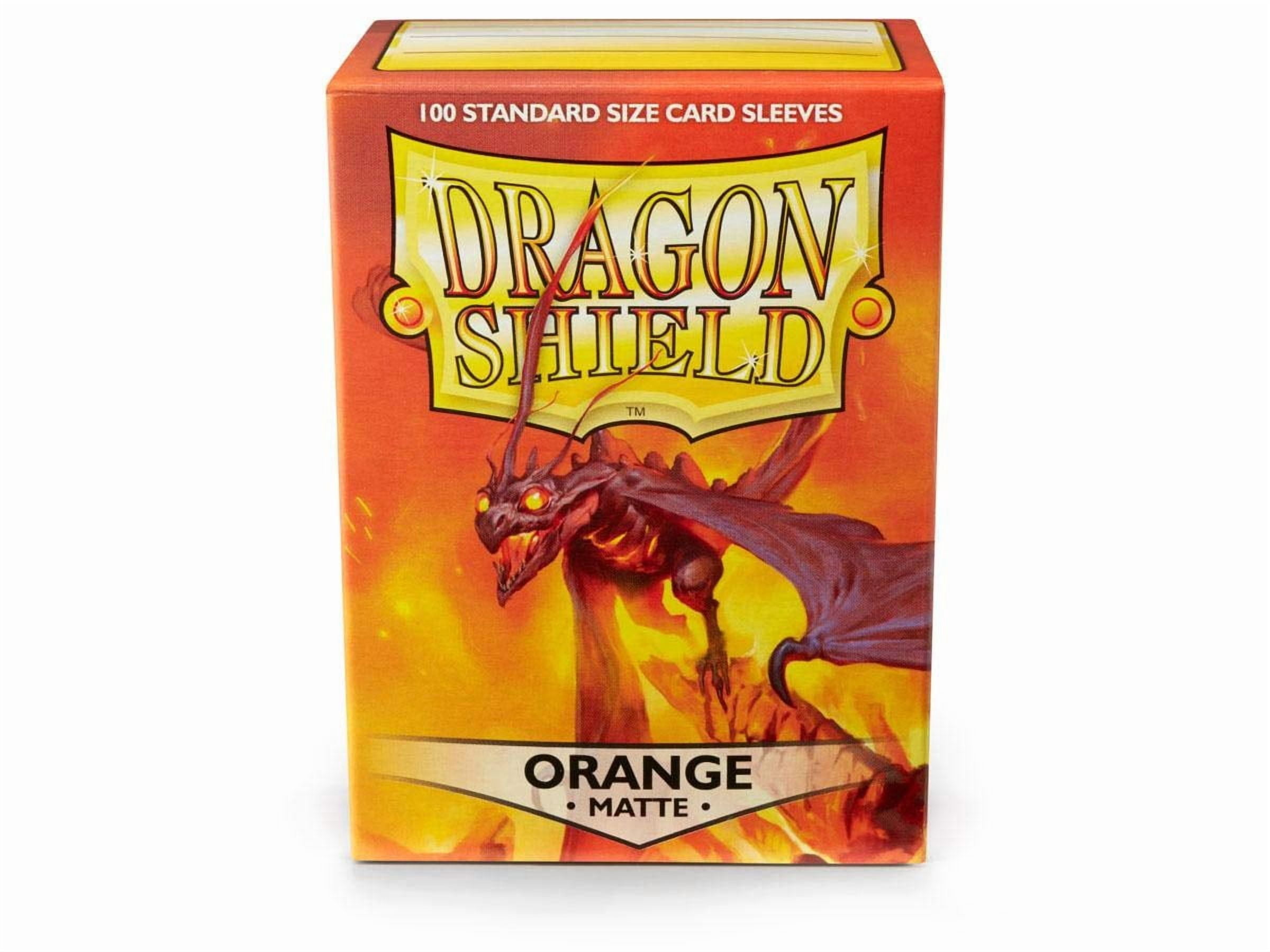 10 Packs Dragon Shield Matte Orange Standard Size 100 ct Card Sleeves Display Case