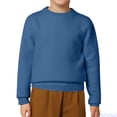 thumbnail image 2 of Fozruso Boys Basic Sweater Pullover Crew Neck Knitwear Winter Warm School Uniform for Kids,Blue, 2 of 7