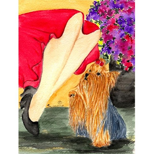 Drapeau Yorkie - Taille Jardin, 11 x 15 Po.