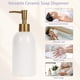 thumbnail image 5 of Dispensador de jabón de cerámica de 400 ml con bomba de jabón de cerámica, ideal para baño y cocina (blanco)., 5 of 5