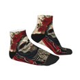 thumbnail image 6 of Salouo Gothic Skull With Roses Pattern Unisex Middle Tube Socks,Middle-Finger Knee High Socks Over The Calf Tube Stocking Crew Stockings for Women and Men Tube Socks, 6 of 8