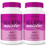 (2 Pack) Gelatin Meister – Natural Daily Pill Formula Designed to align with Fitness Goals, Support active Lifestyle & Body Balance | Just 2 Easy-to-Swallow Pills Daily (120 Capsules)