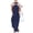 a_Navy Blue, variant on Women Summer Halter Neck Sundress Sleeveless Split Side Casual Beach Travel Vacation Maxi Long Dress with Pockets Wine Red Large