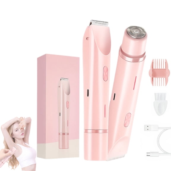 Tanvera Bikini Trimmer, Tanvera 2-in-1 Bikini & Body Trimmer, Replaceable Dual-Blade Head with Portable Design, Long Runtime Support and Easy to Clean, Ideal for Business Trips