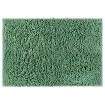 Unique Bargains Non-Slip Soft Fluffy Shag Washable Plush Bath Rugs for Bedroom Green-2 20"x32"