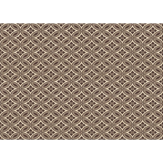 Ahgly Company Indoor Rectangle Patterned Bakers Brown Area Rugs, 7' x 9'
