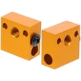 thumbnail image 1 of MasteelfCA 2pcs 3D Printer Parts Aluminum Alloy Extruder Heater Block with Throat Tube, 1 of 7