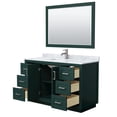 thumbnail image 3 of Wyndham Collection Miranda 54" Plywood Single Bathroom Vanity in Green/Nickel, 3 of 7