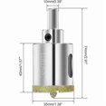 thumbnail image 2 of Diamond Hole Saw 35 mm - Diamond Drill Bit with Central Guide Drill Bit - Tile Hole Saw with Diamond Surface Coating for Cutting Glass, Tiles, Ceramic, 2 of 5