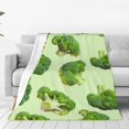 thumbnail image 1 of Balery Broccoli 3 Manta de Felpa Suave y Acogedora – Cobija de Franela Aterciopelada para Cama, Lavable y Cálida para Sofá, Mascotas, Transpirable-60"x50", 1 of 7