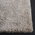 thumbnail image 3 of SAFAVIEH Express Juan Solid Plush Polyester Shag Area Rug, Silver, 5' x 8', 3 of 7