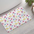 thumbnail image 2 of Pioneer Flower Floral Print Pattern Bathroom Rugs Mat, Non Slip Microfiber Bathroom Rug with Rubber Backing, Soft Mats for Bathroom Floor Tub Shower, 17"x27", 2 of 5