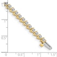 thumbnail image 4 of Finest Gold 14K Yellow Gold Mounting Tennis Diamond Bracelet, 4 of 5