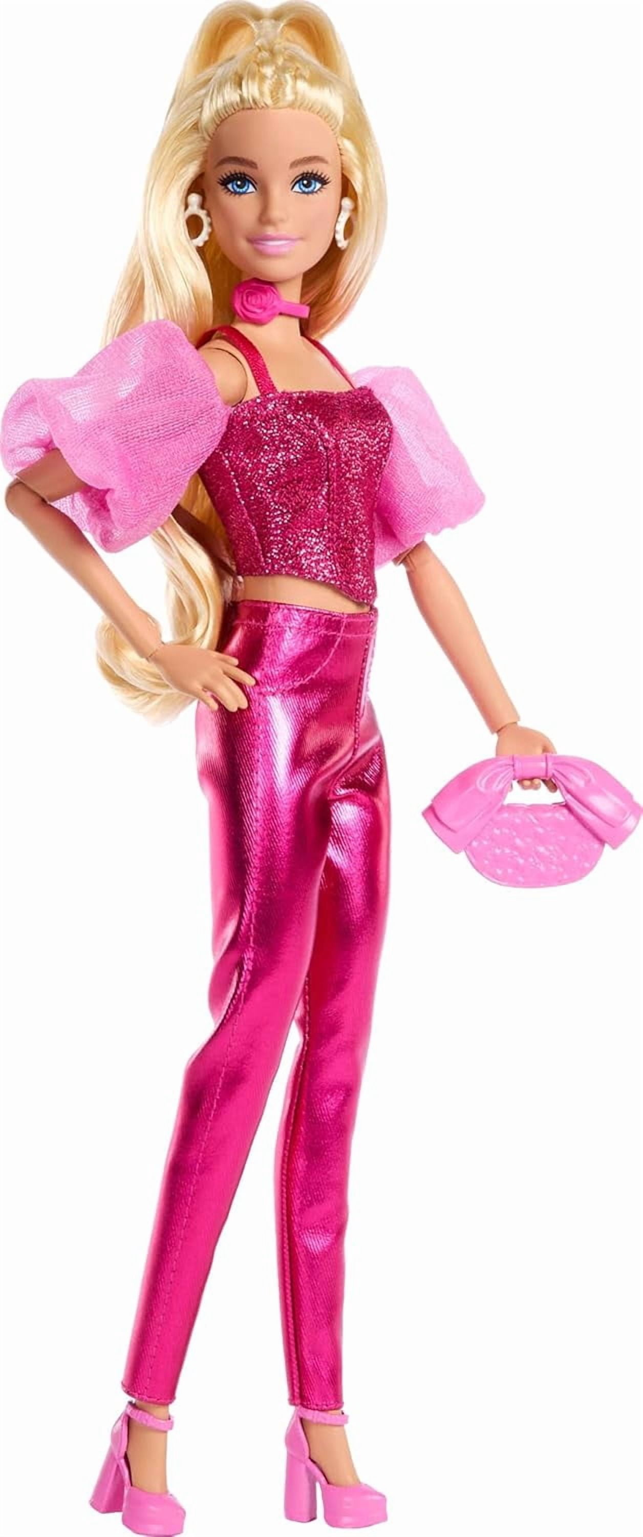 Barbie Deluxe Style Fashion Doll #5 in Metallic Pink Outfit Toy New with Box