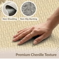 thumbnail image 6 of ODIKA Herringbone Field Panel Border Inspired Subtle Tonal Stripe Sisal Flowing for Dining Room, Under Table, Office, Non-Slip Chair-Friendly Floor, 6 of 7