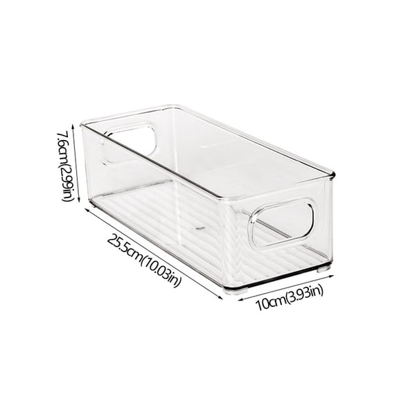 Refrigerator Organizer Bins Stackable Fridge Food Storage Box With Handle Clear Plastic Pantry Freezer Organizer Tool