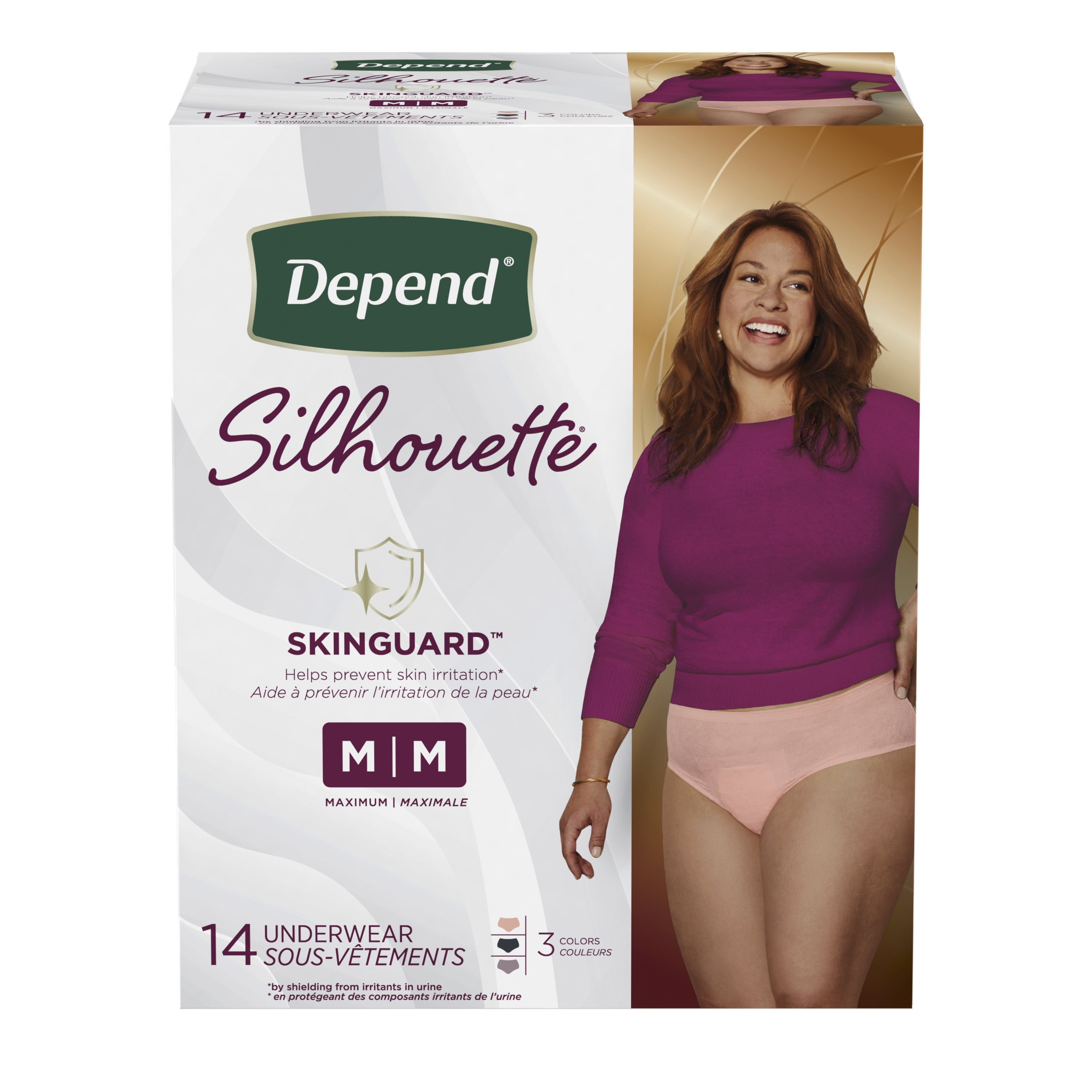 Depend Silhouette Adult Incontinence Underwear for Women, M