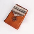 thumbnail image 3 of Piano de pulgar de 17 teclas, regalo portátil de piano de dedo de caoba, adecuado para niños y adultos principiantes, 3 of 5