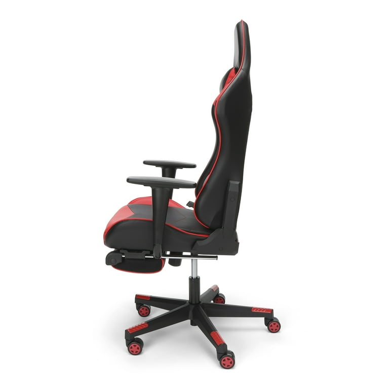 OFM Essentials High Back PU Leather Gaming Chair with Footrest