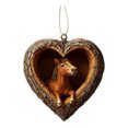 thumbnail image 1 of Adorno navideño con forma de corazón con animales Decoración plana en 2D de animales del bosque en acrílico Colgante del bosque para decorar el árbol de Navidad Regalo para los amantes de los animales, 1 of 7