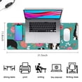 thumbnail image 5 of Long Mouse Pads for Desk,Australian Shepherd Pioneer Flower Desk Mats on Top Of Desks, Desk Mouse Pad Extra Large with 3mm Non-Slip Base and Stitched Edge for Gaming,Office,Work,Home 31.5"x11.8", 5 of 6