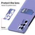 thumbnail image 2 of Decase Card Slot Case for Samsung Galaxy S23 Ultra,Shock-Absorbing Protective Case with Card Holder,Metal CD Pattern Camera Lens Invisible Bracket ,Soft TPU Cover Microfiber Inner Case, Purple, 2 of 7