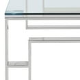 Eros Contemporary Stainless Steel/Glass Coffee Table in Silver/Clear ...