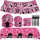 thumbnail image 1 of Kit de decoración para fiesta de cumpleaños de niñas en rosa, 1 of 7