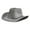 Silver, variant on Youth Cowgirl Hat Silver Hat Classic Outdoor Fedora Hats Western Cowboy Cap One Size