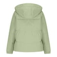 thumbnail image 6 of Ftwytp Women's Quilted Jacket Solid Color Pocket Drawstring Cotton Clothing Autumn And Winter Hooded Jacket Solid Color Pocket Long-Sleeved Hooded Coat, 6 of 6