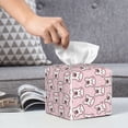 thumbnail image 6 of Gukieu Cute Rabbit Print Leather Tissue Box, PVC Waterproof Velcro Opening and Closing Square Tissue Box Holder, Suitable for Home and Office Decoration, 6 of 7