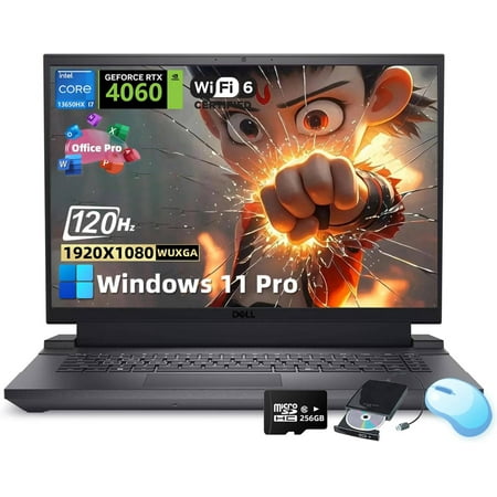 Dell G15 15.6" FHD 120Hz Gaming Laptop, NVIDIA GeForce RTX 4060, Intel Core i7-13650HX, 32GB DDR5, 2TB SSD, Backlit KB, Windows 11 Pro, Office Lifetime License