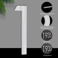 thumbnail image 5 of 8" Reflective Address Numbers For House,Modern House Numbers Large Black Exterior Street Metal floating house numbers for outside Floating Mount Or Flush Mount Aluminum Home Door Number 1, 5 of 11