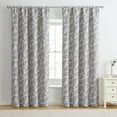 thumbnail image 6 of Better Homes & Gardens Leaves Rod Pocket Blackout Curtain Panel, 1-Piece, Black, 50" W x 95" L, 6 of 7