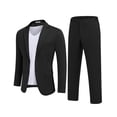 thumbnail image 4 of COOFANDY Men's Suits 2 Piece Slim Fit Suit Set 2 Button Lightweight Casual Knit Blazer Suit Jacket Pants, 4 of 6
