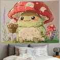 thumbnail image 2 of Shiartex  Kawaii Frog Mushroom Tapestry pink cute room decor Aesthetic Wall Hanging Tapestry room decor for teen girl's Bedroom Funny Living Room Home Decor 40x60inch, 2 of 6