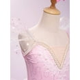 thumbnail image 4 of Doomiva Kids Girls Ballet Tutu Dress Sequin Swan Lake Dance Ballerina Skirted Leotard Gymnastics Camisole Outfits Pink 150, 4 of 7