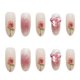 thumbnail image 4 of 24pcs Rose Print Press On Nails Long Pointed Head Sweet Style Artificial Nails, 4 of 4