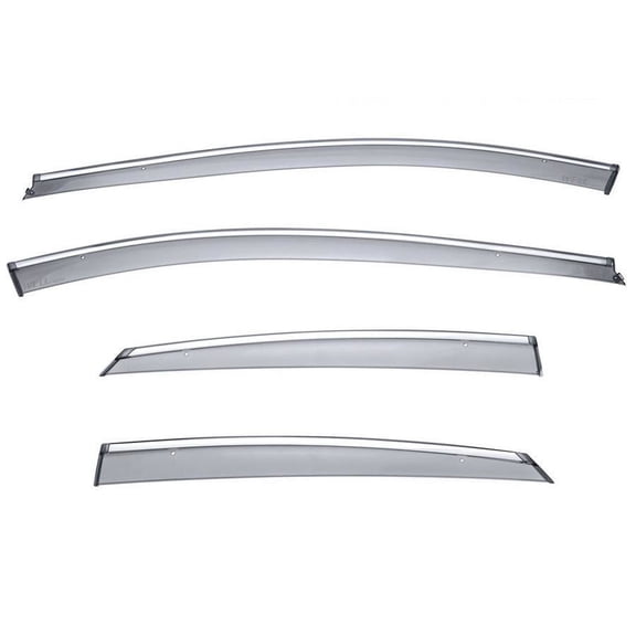 Wellvisors Side Window Visors Deflectors Rain Guards With Chrome Trim for 2012-2017 Hyundai Azera 3-847HY011