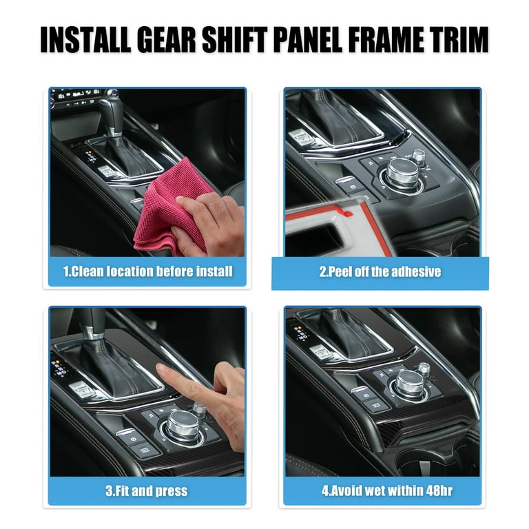 for Mazda CX-5 2024 2023 2022 2021 2020 2019 2018 2017 Accessories Car Auto  Interior Center Console Cover Gear Panel Gear Shift Knob Cover Trims Frame