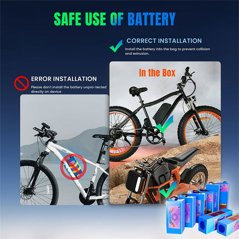 48V 10Ah Lithium Battery with Charger for 1000W City Bicycle, 30A