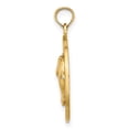 thumbnail image 2 of Diamond2Deal 14K Yellow Gold MARCO ISLAND Circle with Dolphins Pendant for Women, 2 of 4