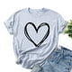 thumbnail image 1 of Puntoco 2024, tops a la moda de verano para mujer, camiseta de manga corta con estampado del Día de San Valentín, tops gráficos novedosos, 1 of 3